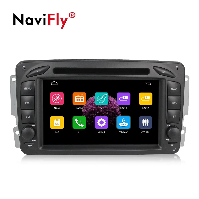 Navifly с операционной системой Windows ce 2DIN автомобильный dvd-плеер мультимедийное радио аудио для Mercedes Benz W209 W203 W168 мл W163 W463 виано W639 Вито RDS