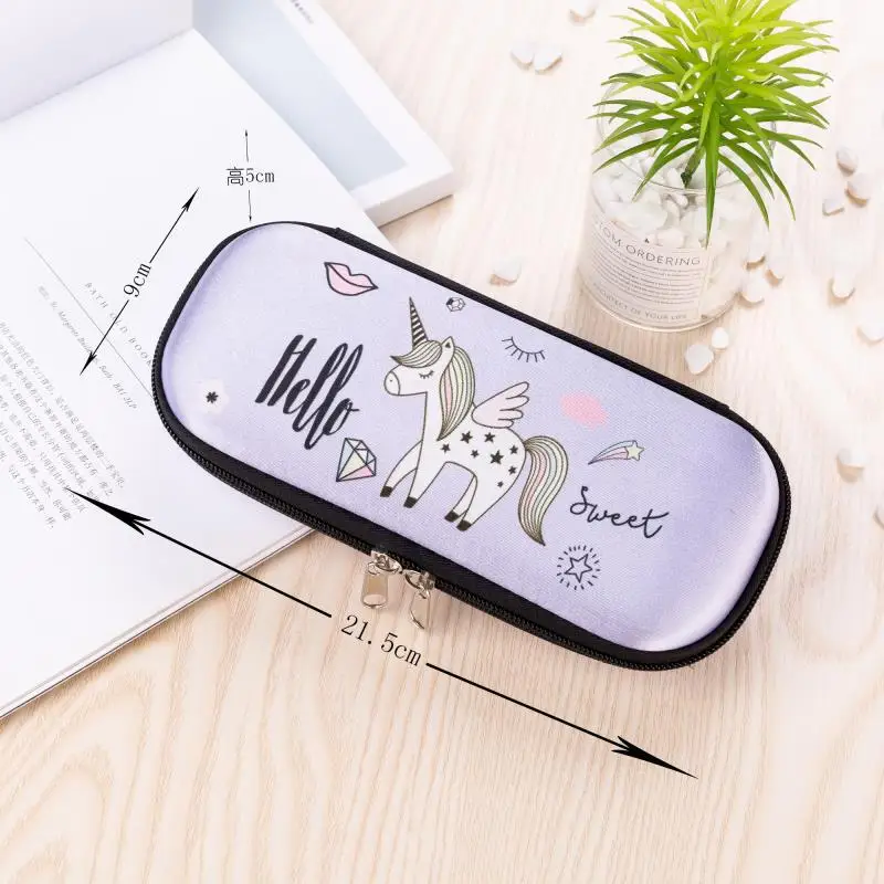 Простой Новый пенал для начальной школы с героями мультфильмов EVA жесткий чехол