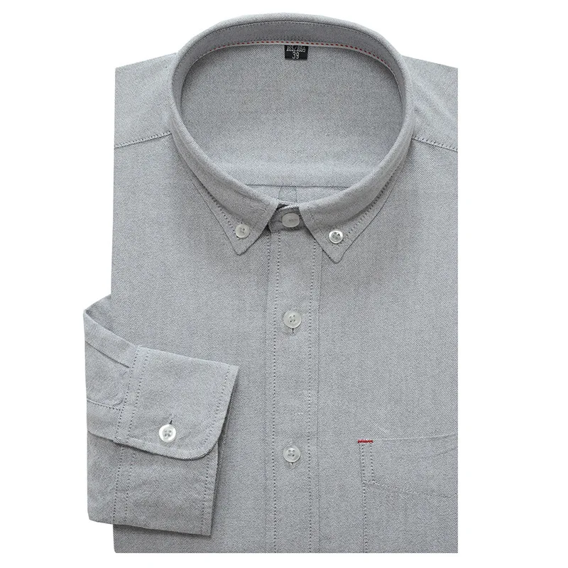 Men Shirts Long Sleeve Turn-down Collar Cotton Ligntweight Casual Dress Shirt Hight Quality Solid | Мужская одежда