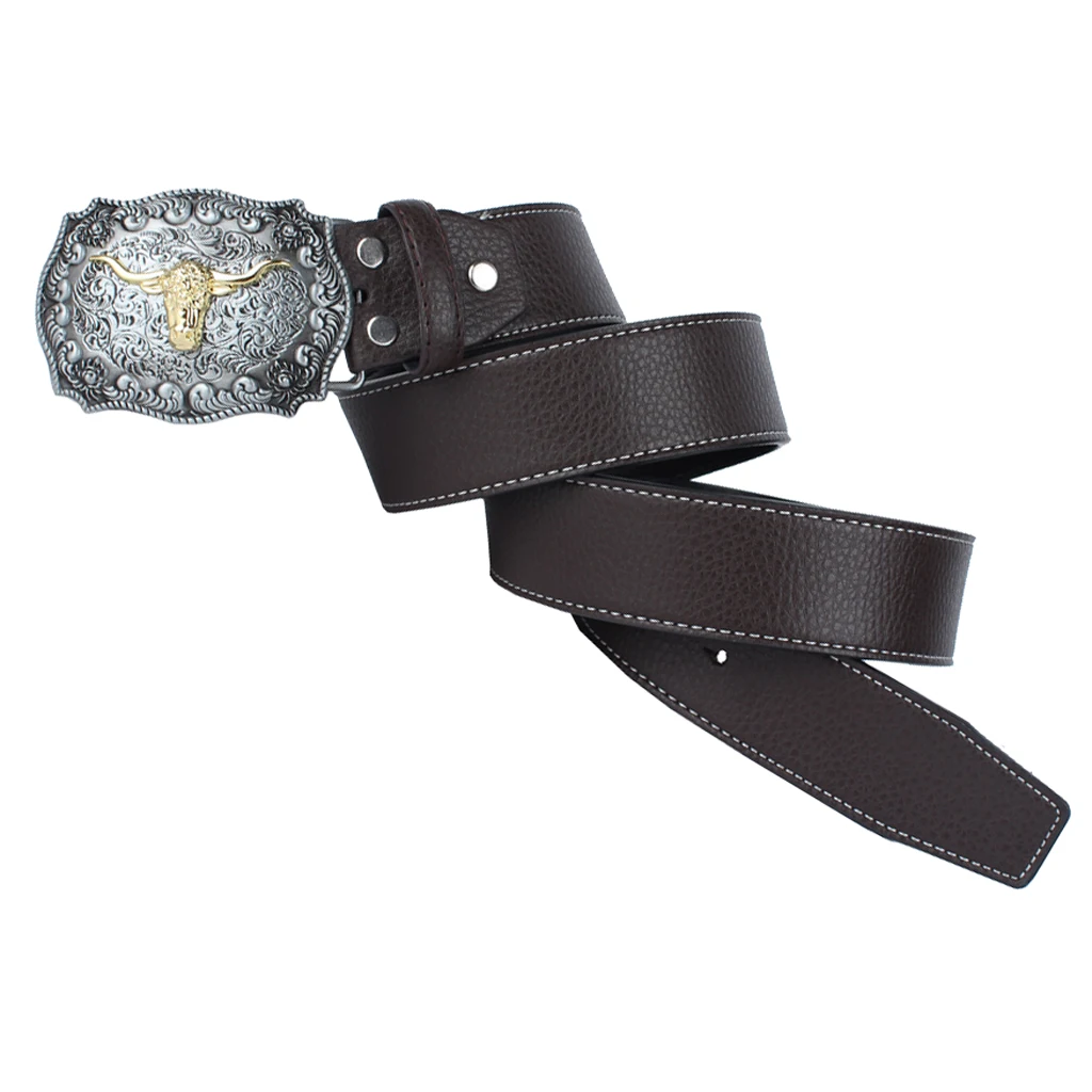 Женский Мужской винтажный ковбойский кожаный пояс ремень из коровьей кожи с