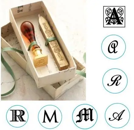 

Initial Wax Seal Kit -Initial with Murano Glass Handle & Gold Sealing Wax