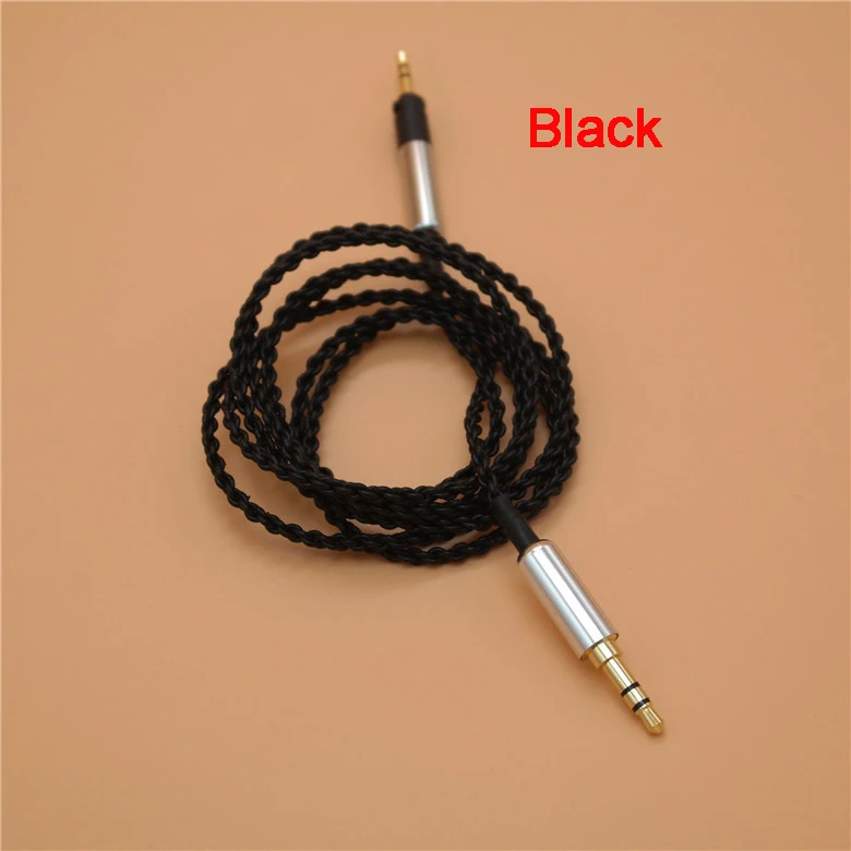 Black Сменный кабель для наушников Sennheiser HD558 HD518 HD595 HD579 HD599, гарнитура 3,5 мм до 2,5 мм, стерео Бас аудио кабель - Цвет: Black