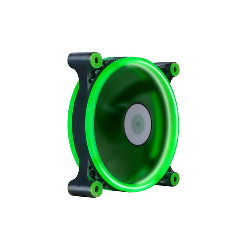 Одноцветный (не RGB) 3 контактный/4 контактный вентилятор шасси 12 см двойной Halo