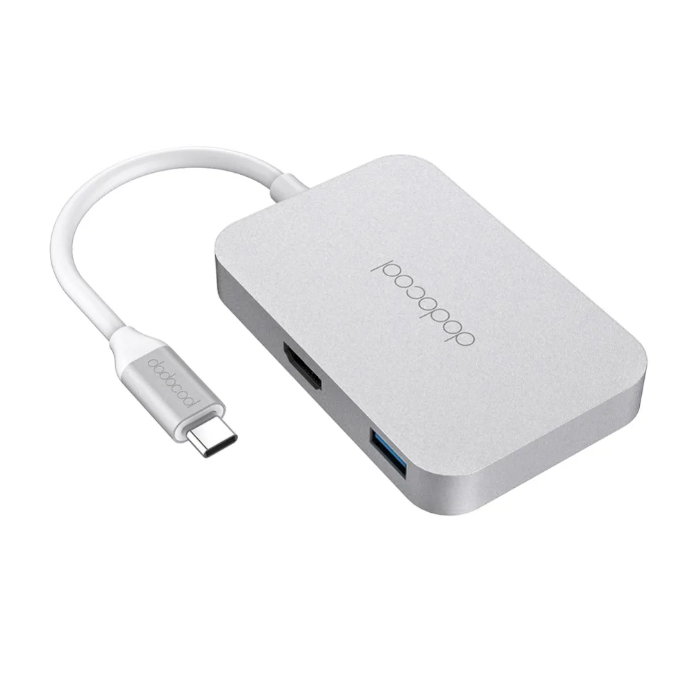 Dodocool алюминиевый концентратор USB 3,0 type C на 4 порта с выходным портом HDMI USB-C-HDMI концентратор 4K HD для MacBook Pro Google Chromebook