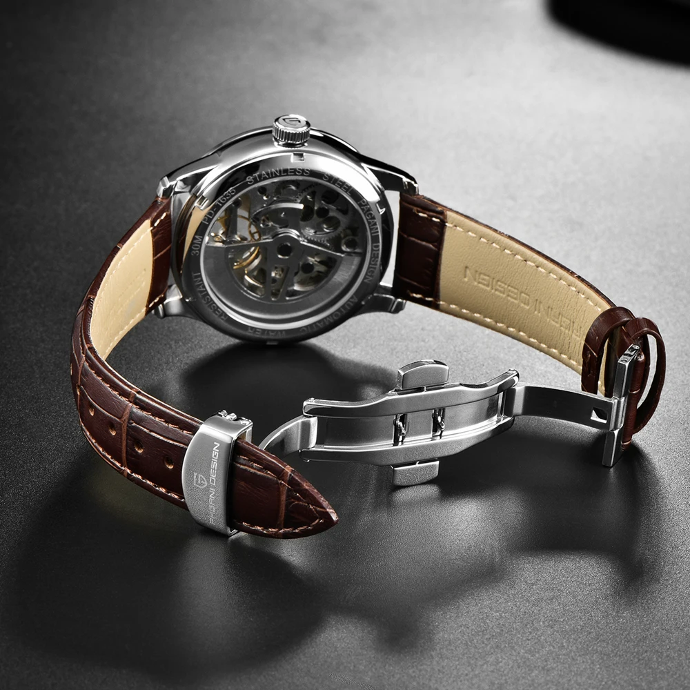 Мужские автоматические механические наручные часы PAGANI модные роскошные