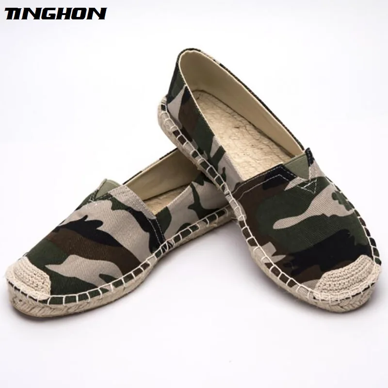Эспадрильи женские в этническом стиле модные повседневные камуфляжные туфли на