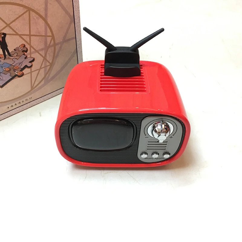 B9 Мини Bluetooth динамик интернет радио портативный звуковая система Ретро ТВ вид 3D