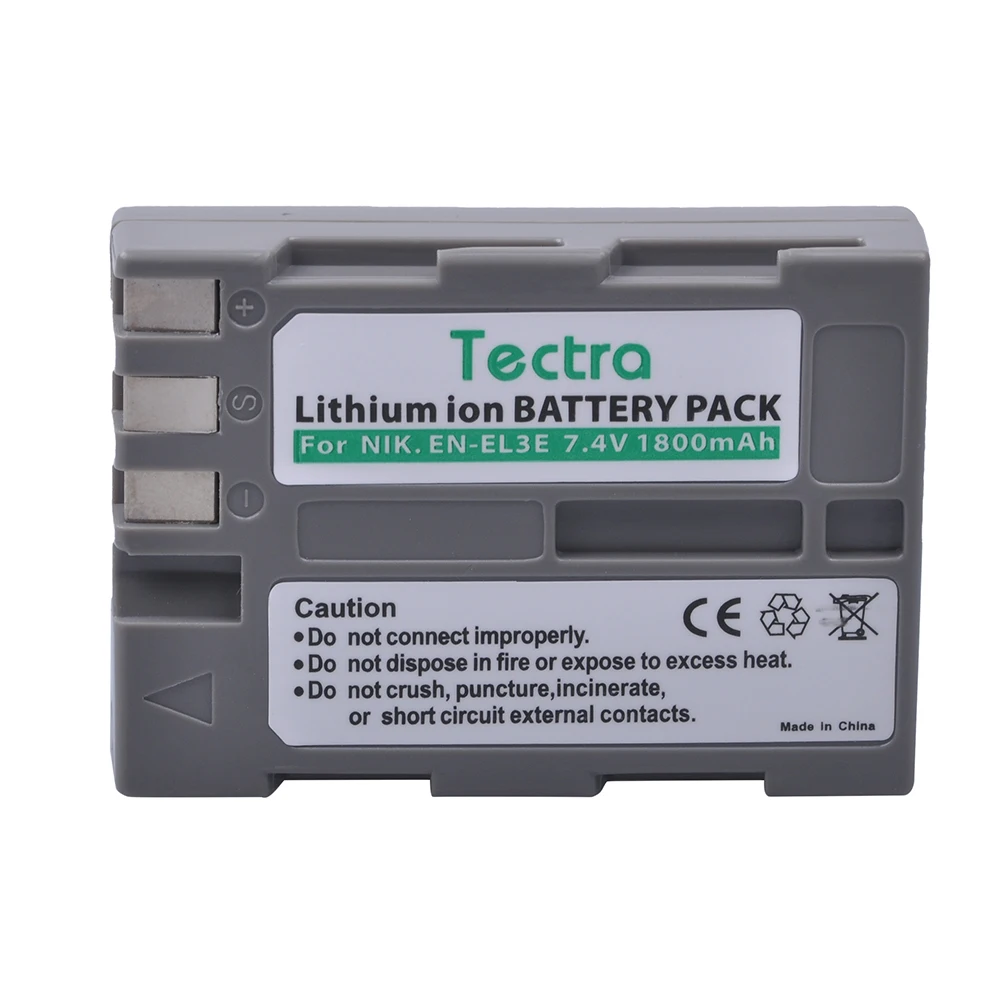 Tectra 2PCS EN EL3E ENEL3E Li ion батарея для камеры Nikon D50 D70 D70s D80 D90 D100 D200 D300 D300S D700