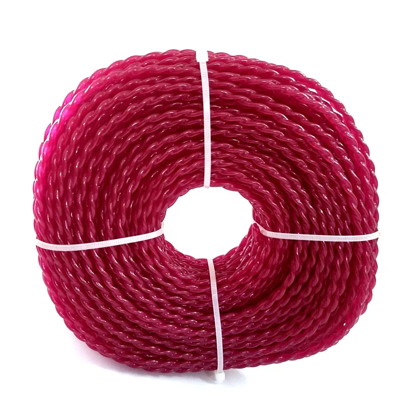 Newest 3mm Brush Cutter Strimmer Line Mowing Nylon Trimmer Rope Wire Oval Straw 60M Lawn Mower Accessory | Инструменты