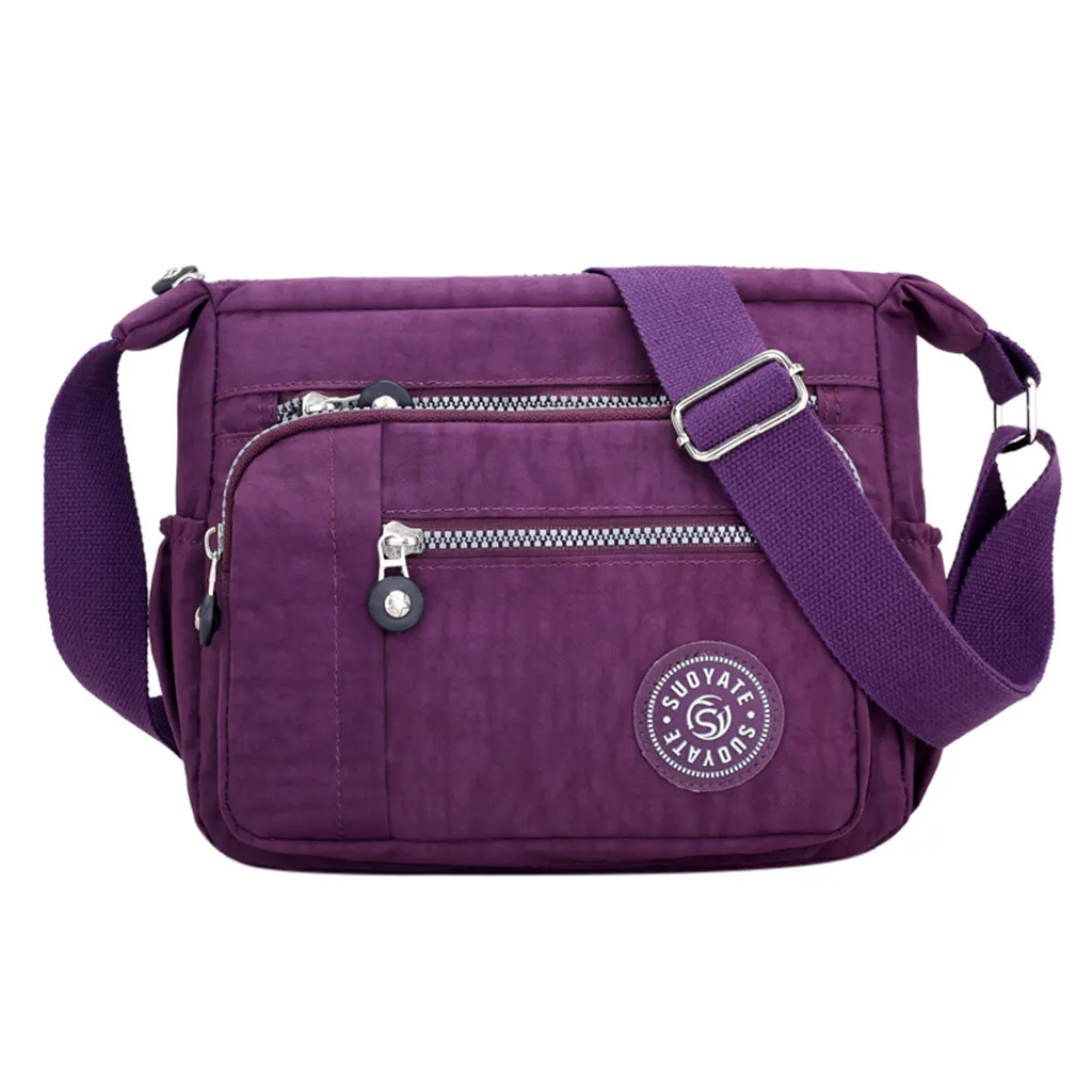 

OCARDIAN Handbags Women Fashion Solid Color Zipper Waterproof Nylon Shoulder Bag Crossbody Bag Bolsa feminina New 2019 7J2
