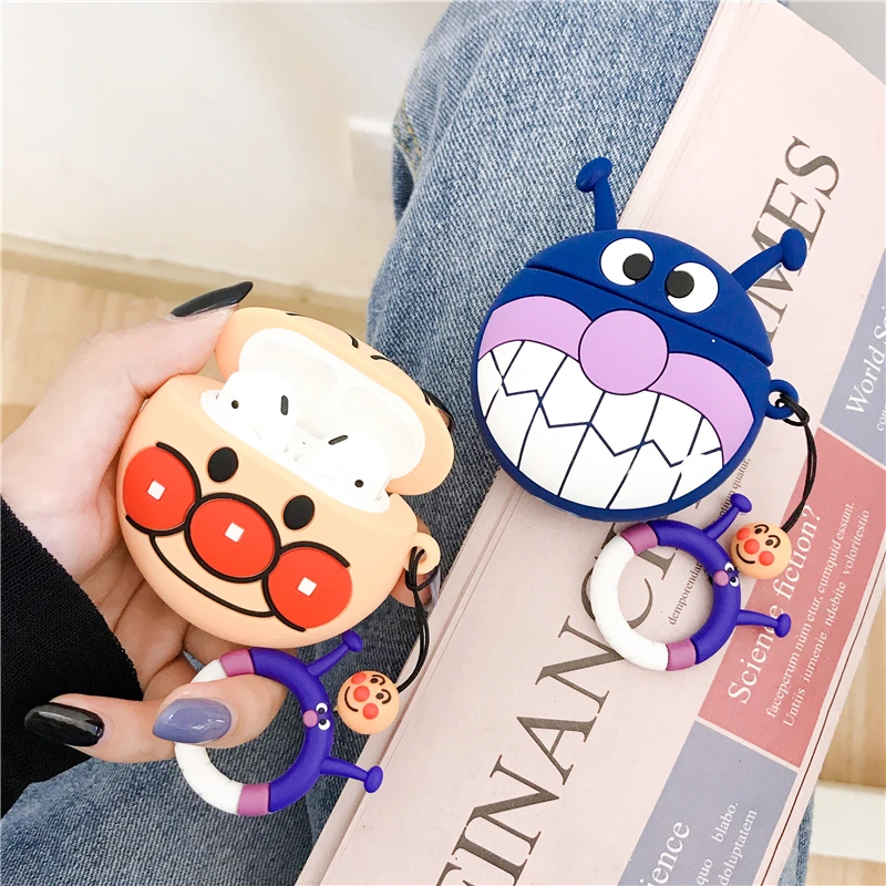 Японские популярные Мультяшные 3D силиконовые защитные чехлы для наушников Anpanman