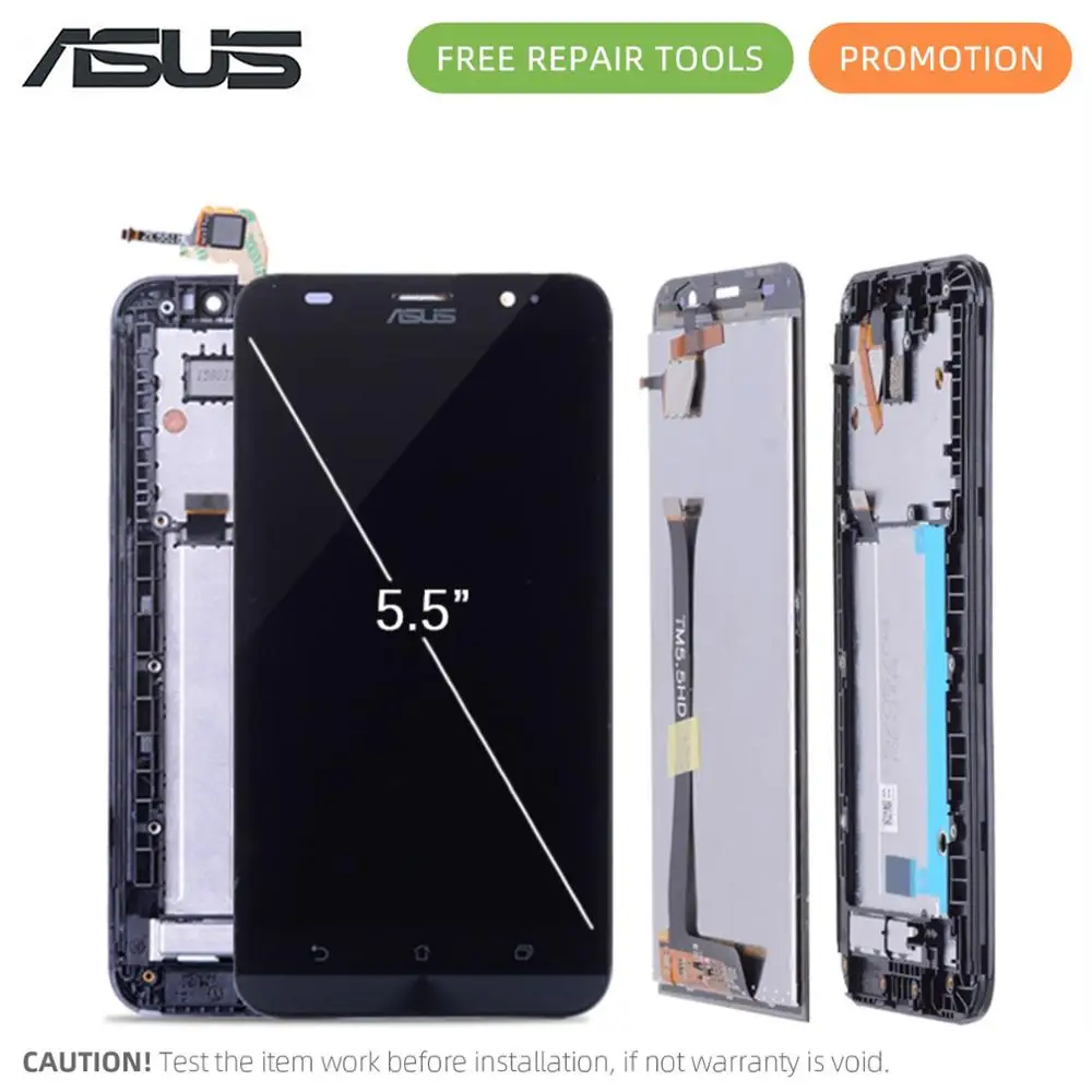 Дисплей для ASUS Zenfone 2 ZE550ML LCD в сборе с тачскрином на рамке Оригинал черный|lcd for asus|lcd