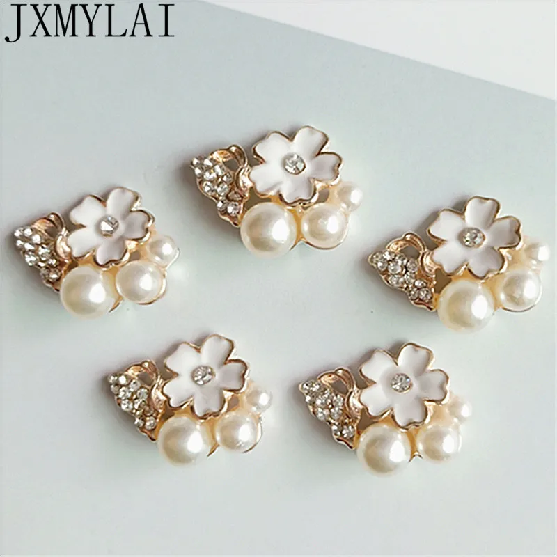 10 шт. стразы из металлического сплава с искусственным жемчугом 18 х22 мм|Ювелирная