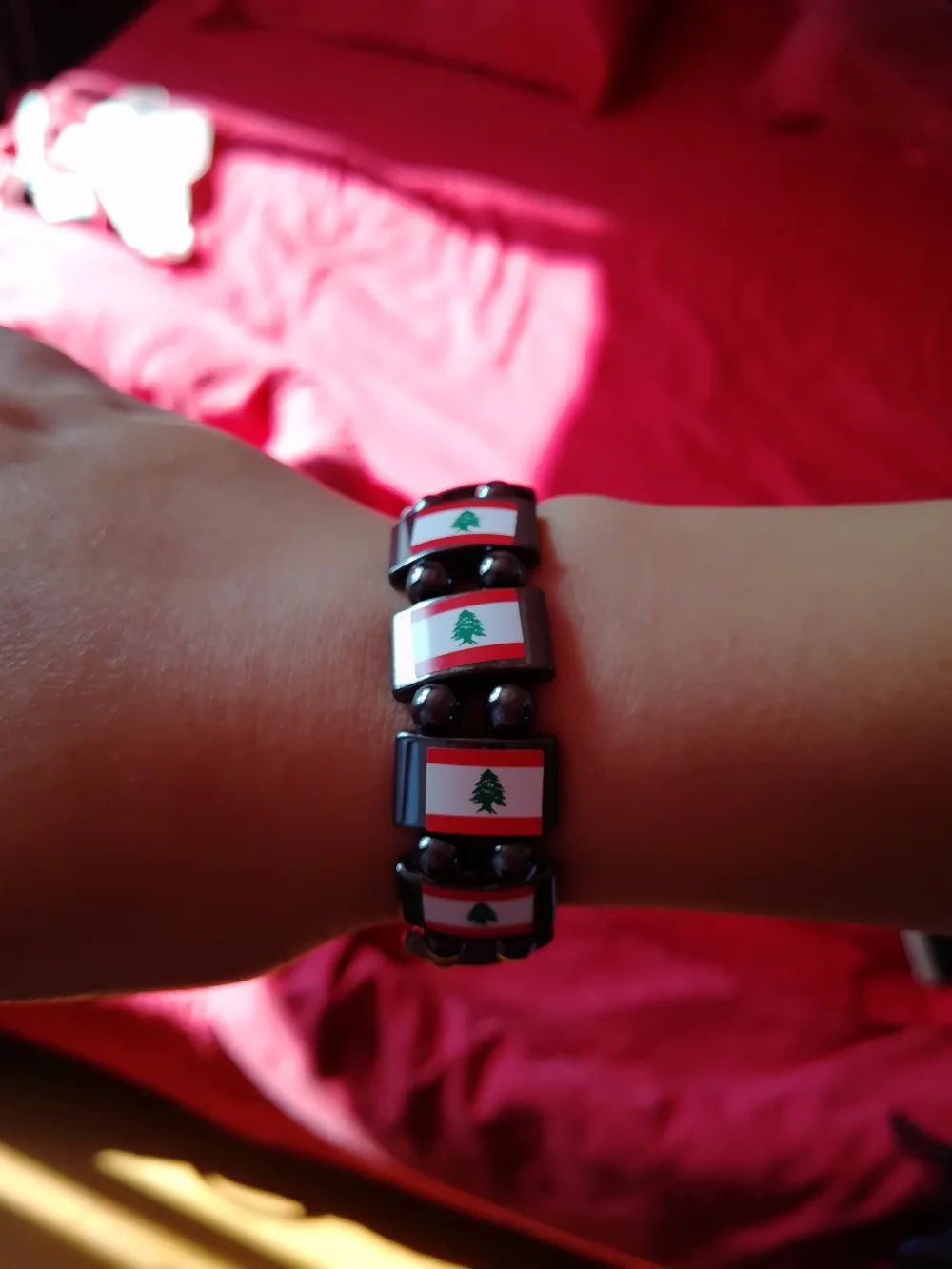 2 шт./лот Liban флаг ювелирные изделия ожерелье lebanon leban браслет ювелирные изделия из гематита браслет подарок