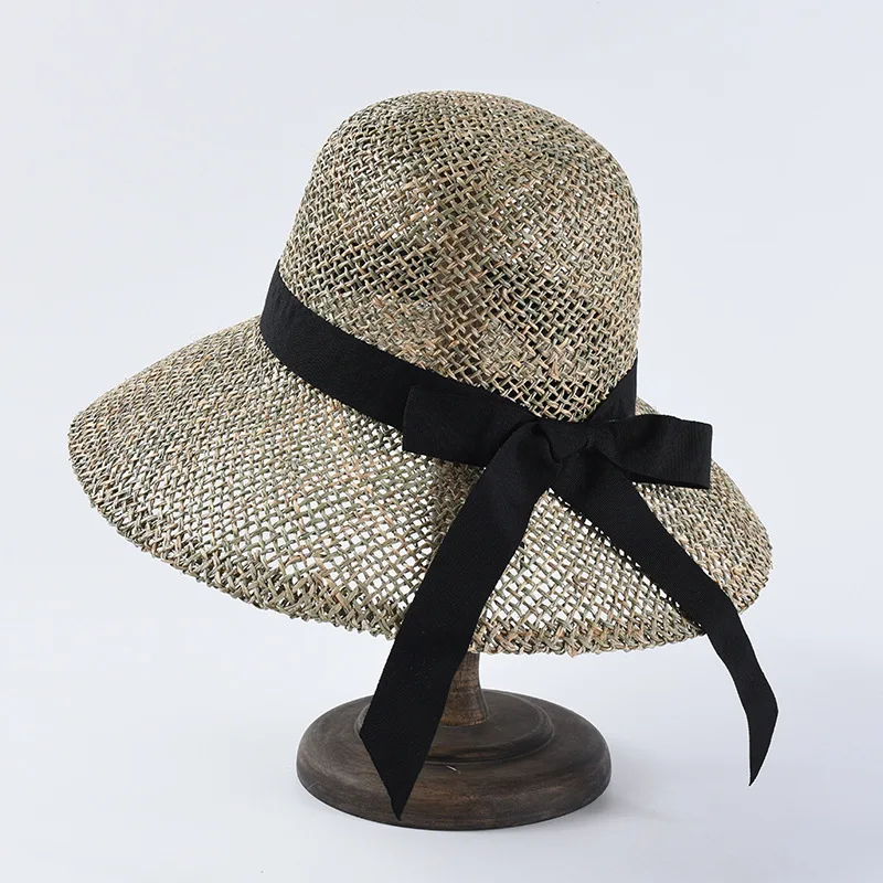 2019 Новые морские водоросли соленая трава ведро шляпа полый рыбак пляж солнце