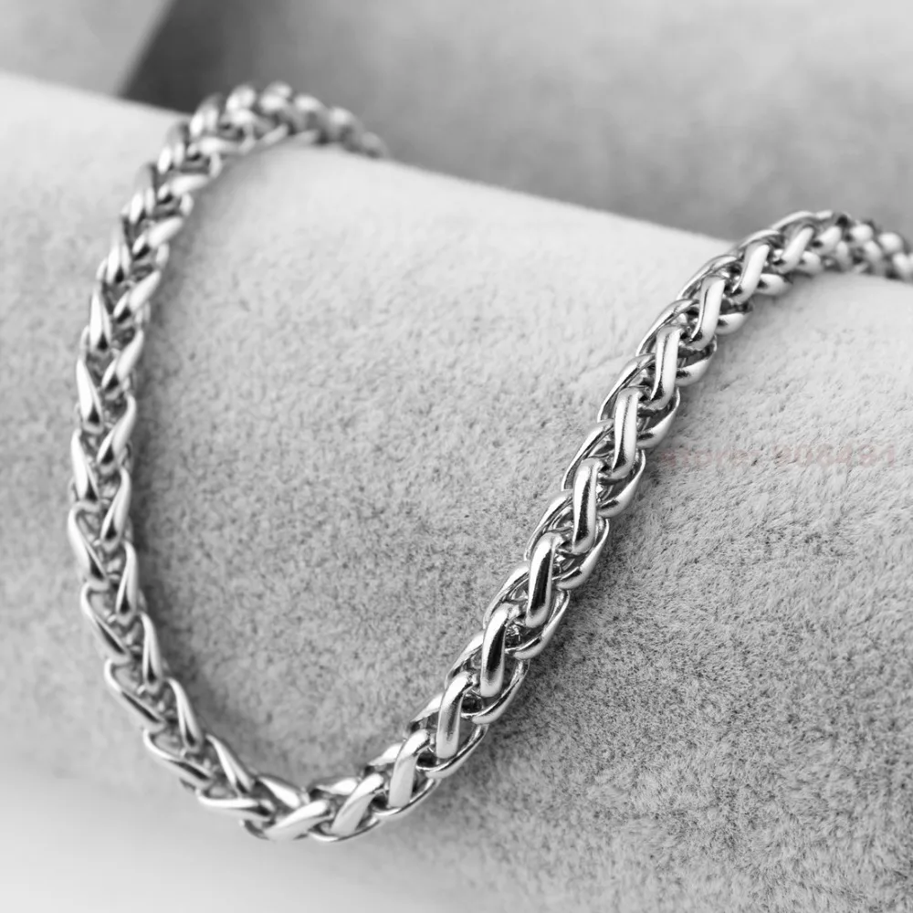Мужские серебряные цепи из нержавеющей стали 3/4/5/6 мм 18 40 дюймов|men silver|chain linksilver men |