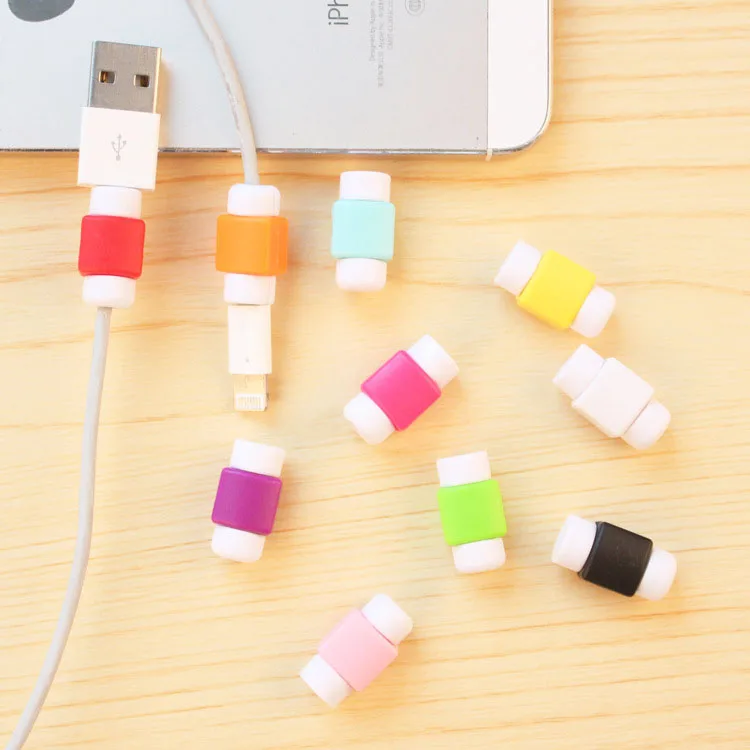 Цветной защитный USB кабель для зарядки и передачи данных 50 шт./лот чехол наушников