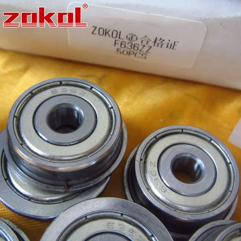 ZOKOL F636 ZZ подшипник F636ZZ фланцевый подшипник радиальный шаровой подшипник 6*22(25*1,5)* 7 мм