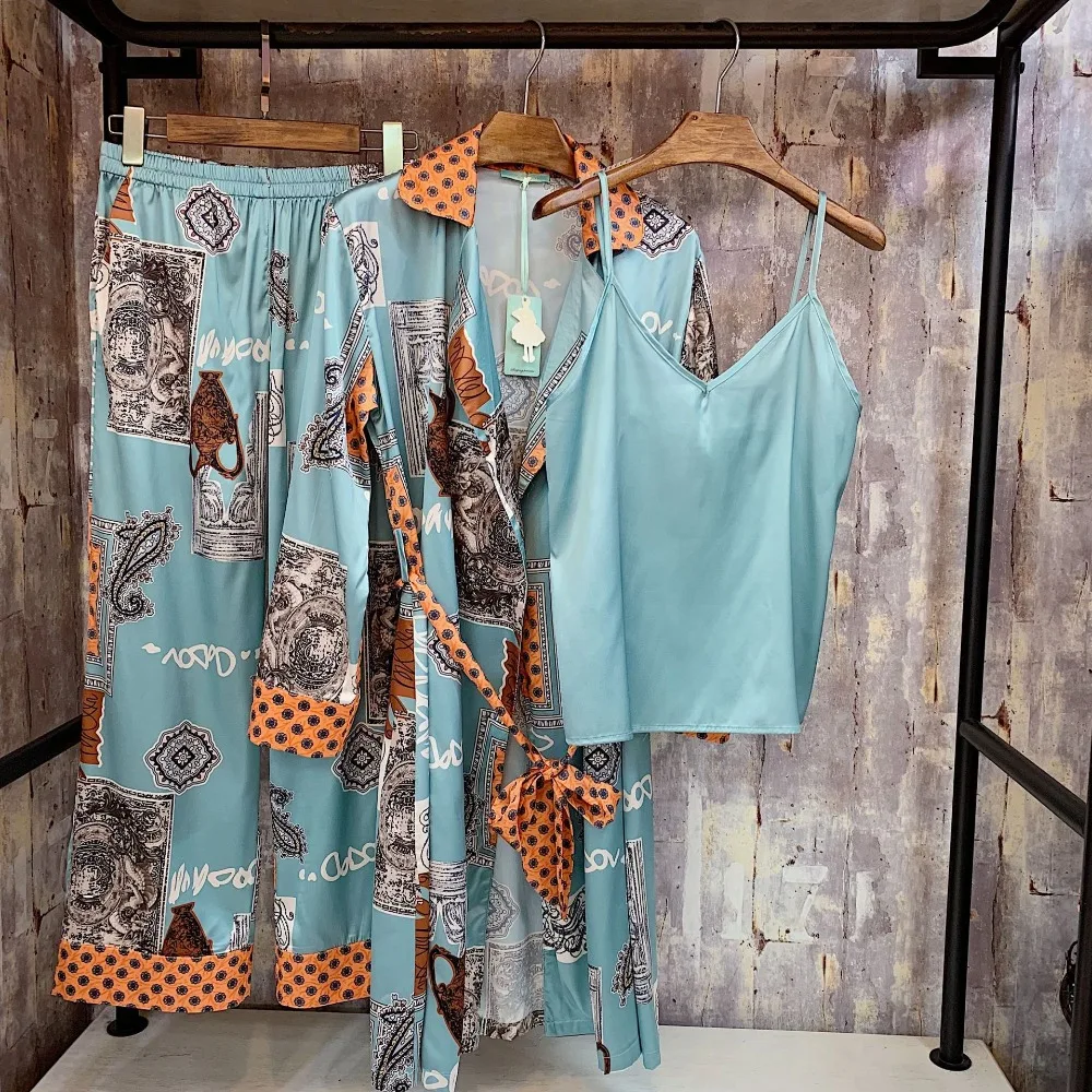 Для женщин пижамы одежда для сна сексуальный топ femme моделирования шелковые