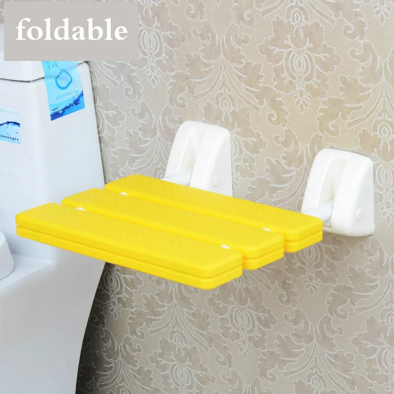 Складной стул для ванной душа комнаты противоскользящий туалета настенный