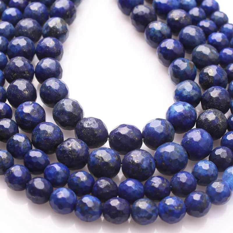 CAMDOE DANLE бусины из натурального камня граненые Лазурит Круглые россыпью 4 6 8 10 12 мм
