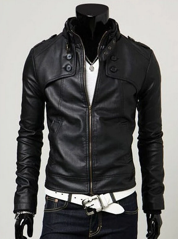 Мужская Тонкая кожаная куртка для мужчин дальше Всё повторяется не делайте