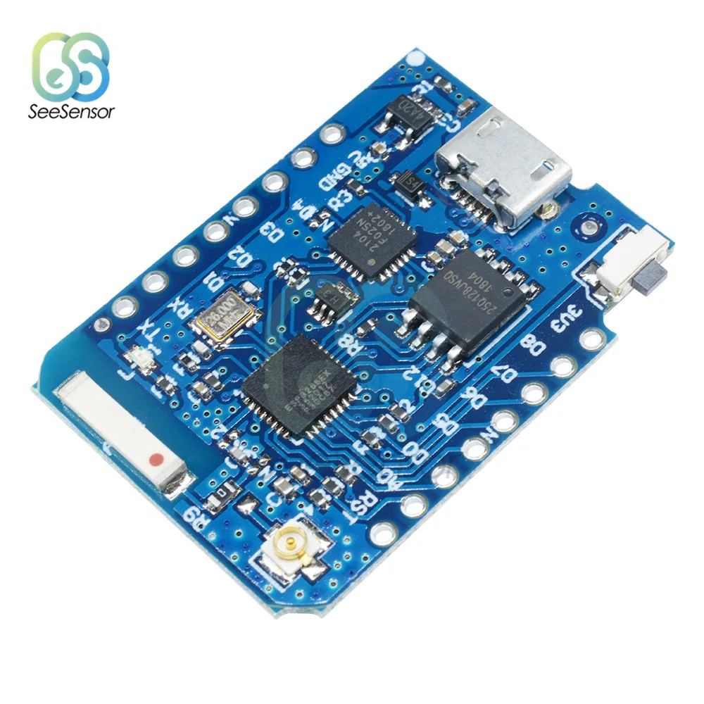 Внешний антенный разъем 16M Bytes NodeMCU WiFi макетная плата ESP8266 ESP 8266EX CP2104 Micro USB для WEMOS D1