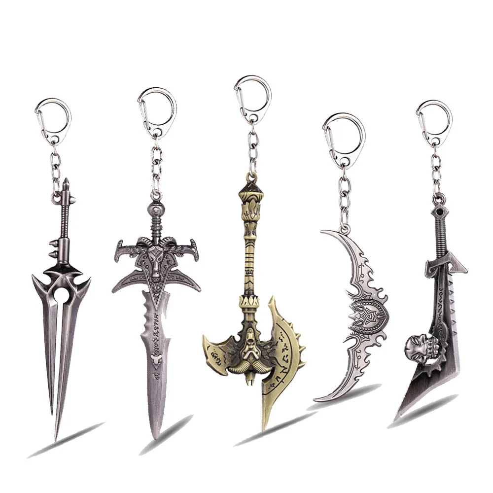 Популярный брелок с рисунком из игры Frostmourne Doomhammer Warglaive of Azzinoth Ashbringer, брелок для ключей, подвеска, ювелирные изделия