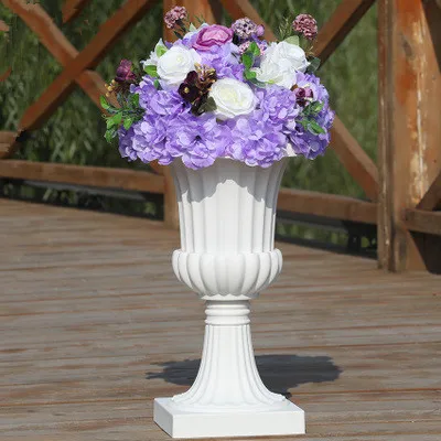 New road lead simulation flower ball wedding supplies wedding scene layout silk flower T stage Roman column decoration flower - Color: G