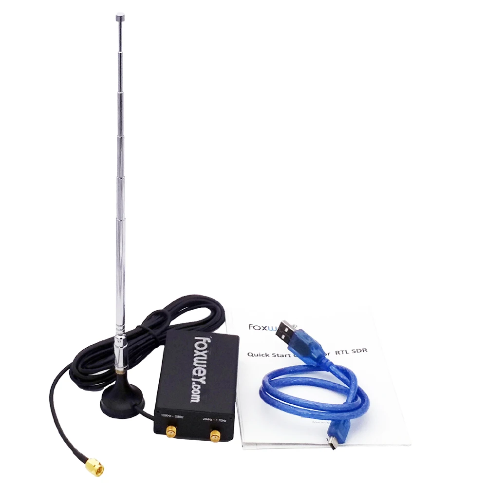 Лучший RTL SDR радиоприемник с бесплатным SDR радио программное обеспечение с чипом RTL2832 SDR R820T2 для 100 кГц-1,7 ГГц полный спектр FOXWEY