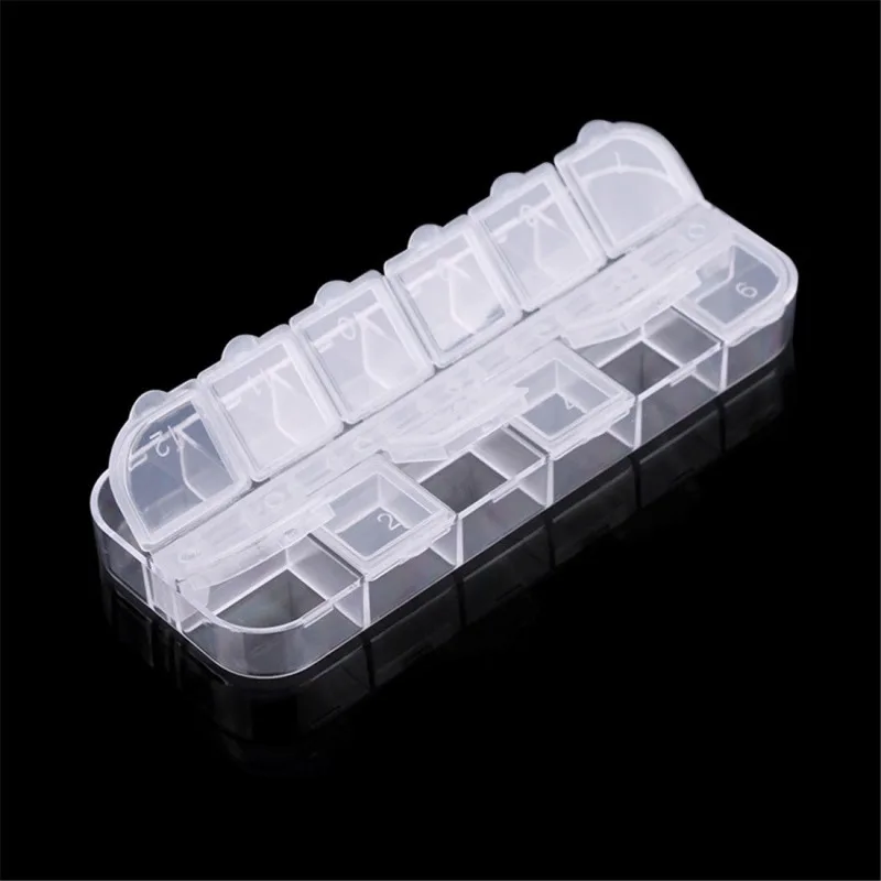 Пластиковый чехол для хранения Стразы украшение дизайна ногтей в виде цветка