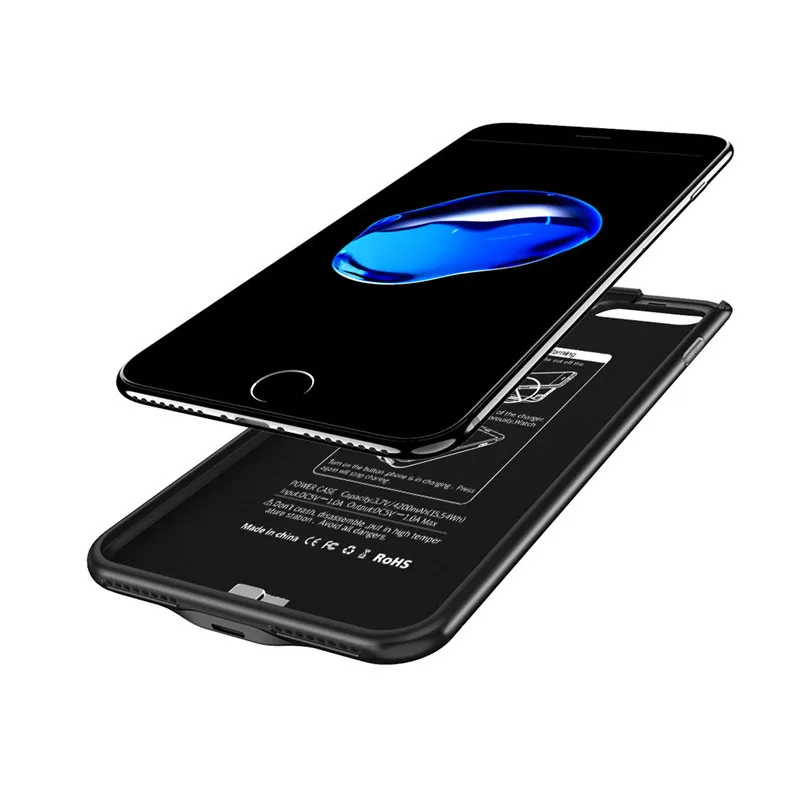 Чехол для аккумулятора iPhone 7 Plus 8 Дополнительный внешний аккумулятор чехол