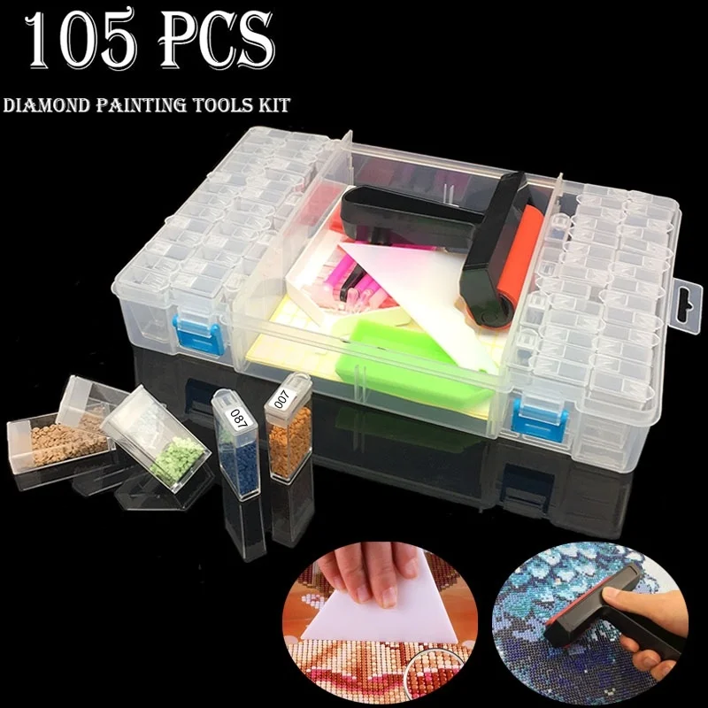 Box With Tools 5D алмазная живопись набор инструментов для алмазной вышивки аксессуары художественные принадлежности для хранения - Цвет: Box With Tools