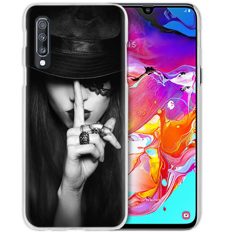 Чехол для samsung Galaxy A50 A70 A20e A40 A30 A20 A10 A8 A6 Plus A9 A7 жесткий прозрачный чехол для телефона