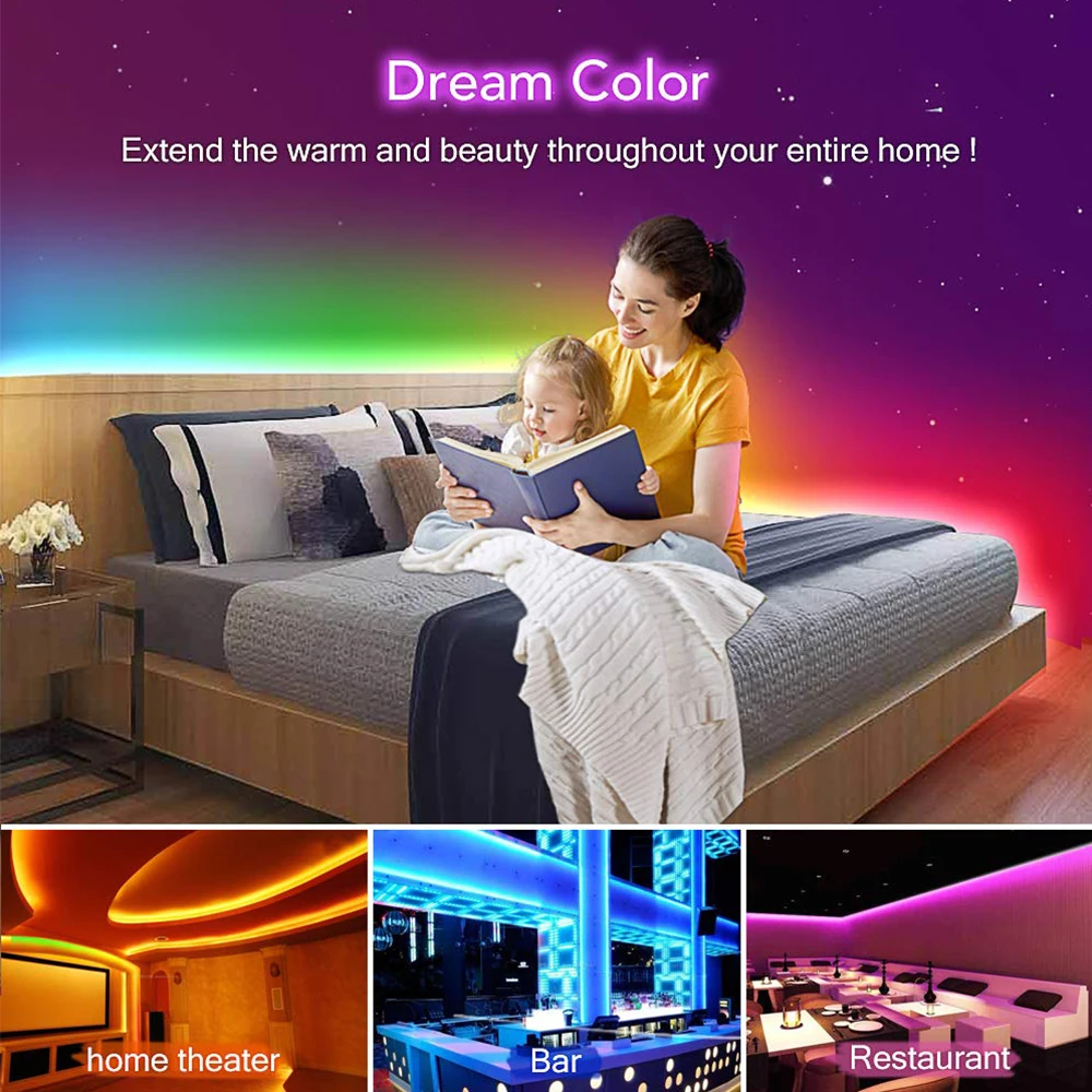 Светодиодная лента Dream Color 2811 с эффектом погоны веревка управлением через
