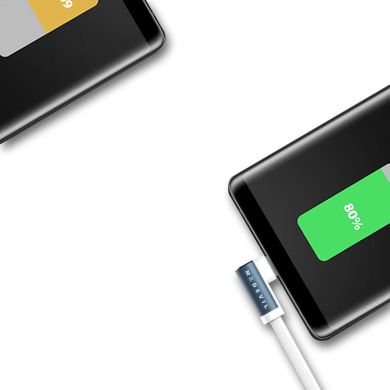 Micro USB кабель для зарядки Huawei передачи данных 90 градусов локоть Andriod зарядный Samsung