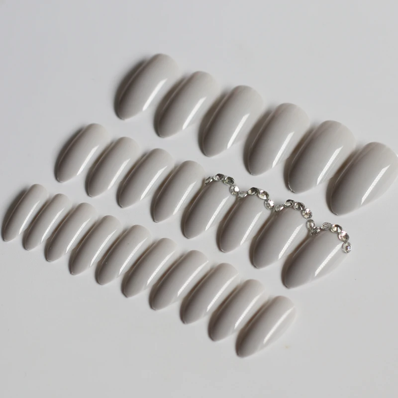 Модные искусственные ногти ручной работы с полностью алмазными кристаллами и