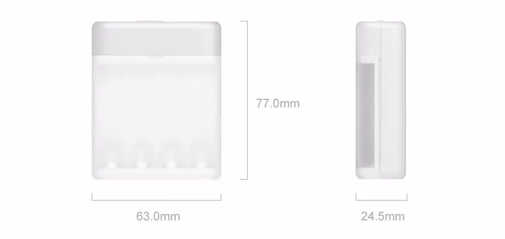 Xiaomi ZMI ZI5 AA/AAA Ni-MH зарядное устройство с 4 слотами портативное многофункциональное зарядное устройство для смартфона xiomi H30
