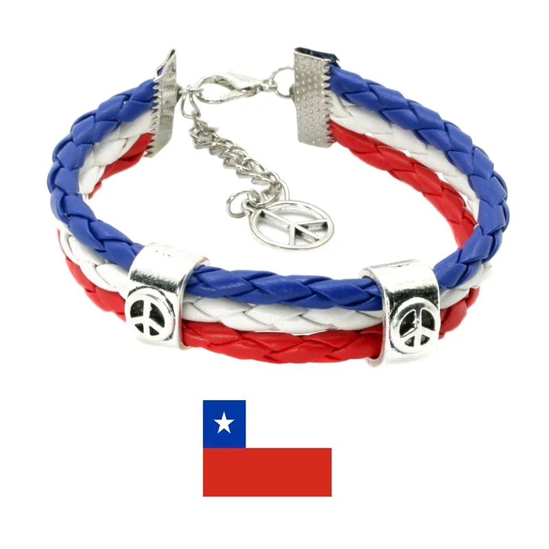 2018 Чемпионат мира по футболу Футбольные фанаты сплав кожаный браслет подарок для