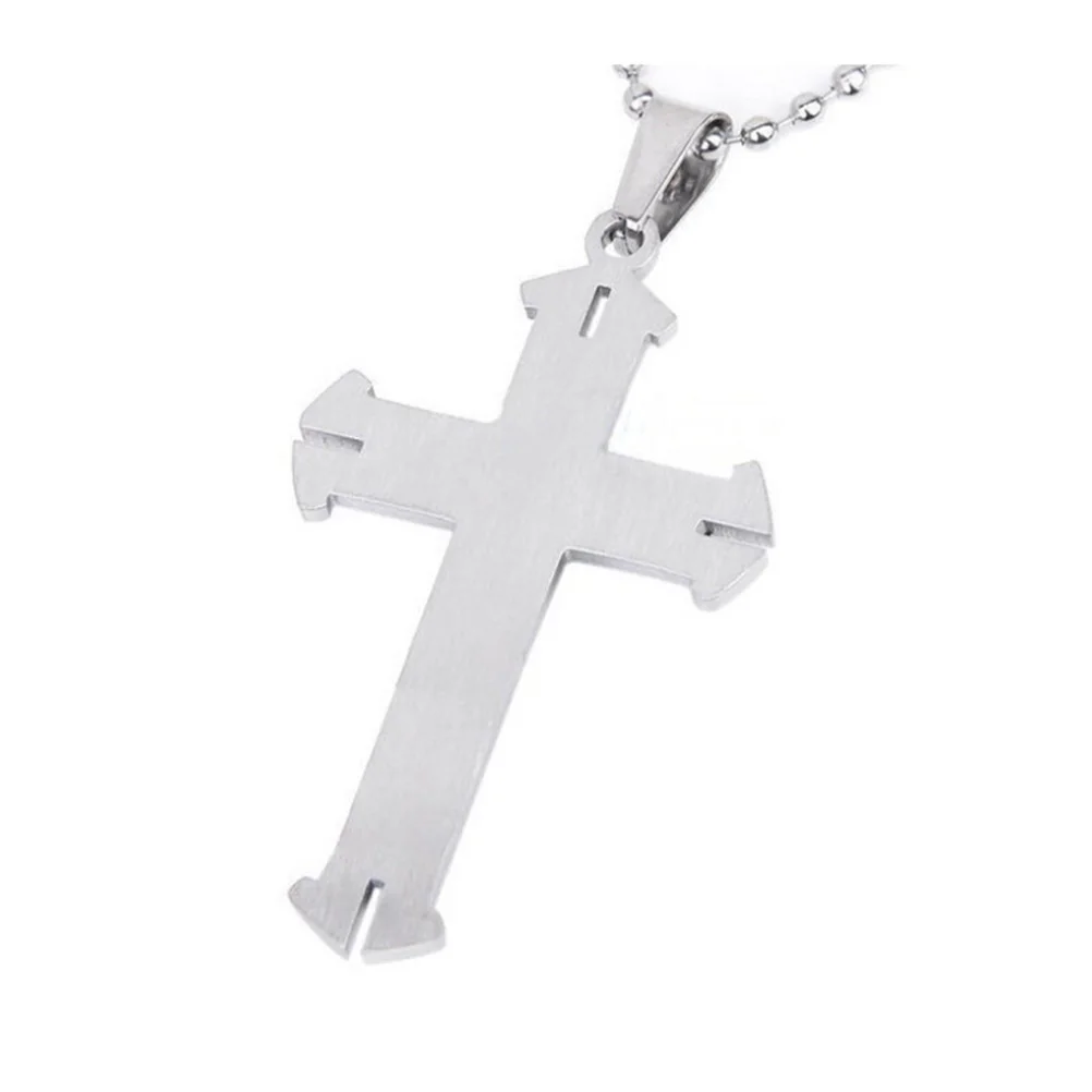 Унисекс из нержавеющей стали крестик Подвесной Ожерелье Модные украшения для