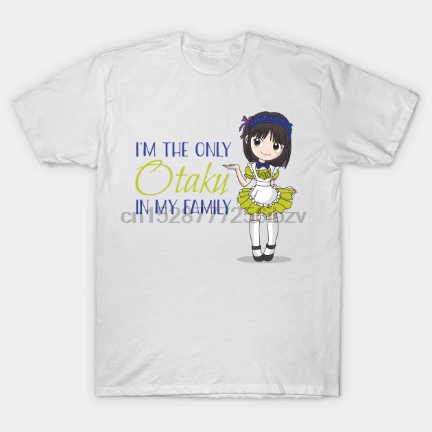 Мужская футболка с коротким рукавом I'm The Only Otaku In My family аниме Футболка женская