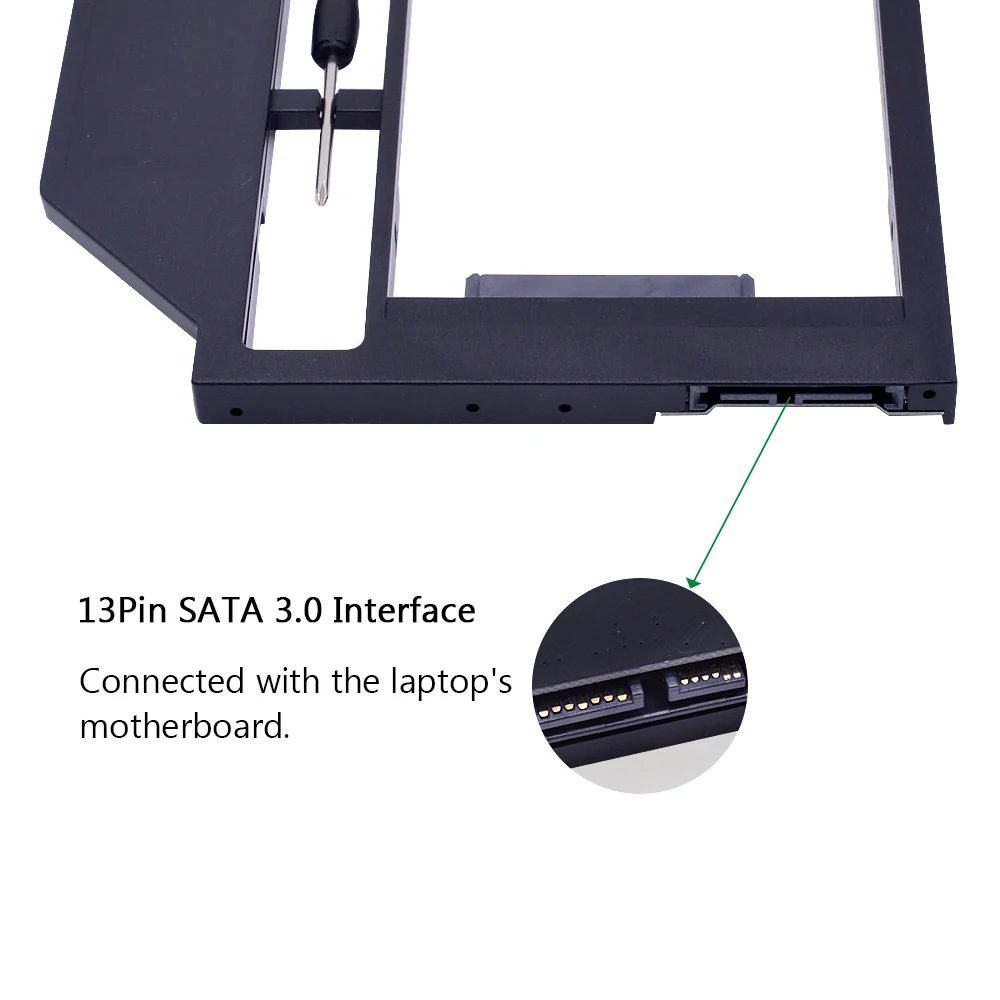 10 шт. карман для установки второго жесткого диска 9 5 мм пластиковый корпус Optibay SATA