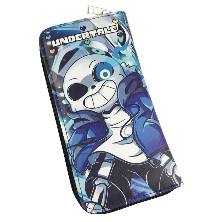Undertale Sans череп Аниме Длинный кошелек на молнии сумка подарок для мальчиков девочек