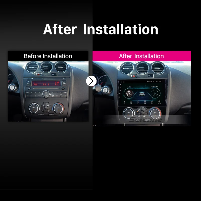 Автомобильный мультимедийный плеер Seicane 9 дюймов Android 2008 GPS 2din для 2012-Nissan Teana ALTIMA