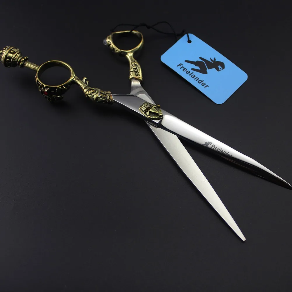 7 0 дюймов Ретро стиль Профессиональные парикмахерские ножницы искусственные