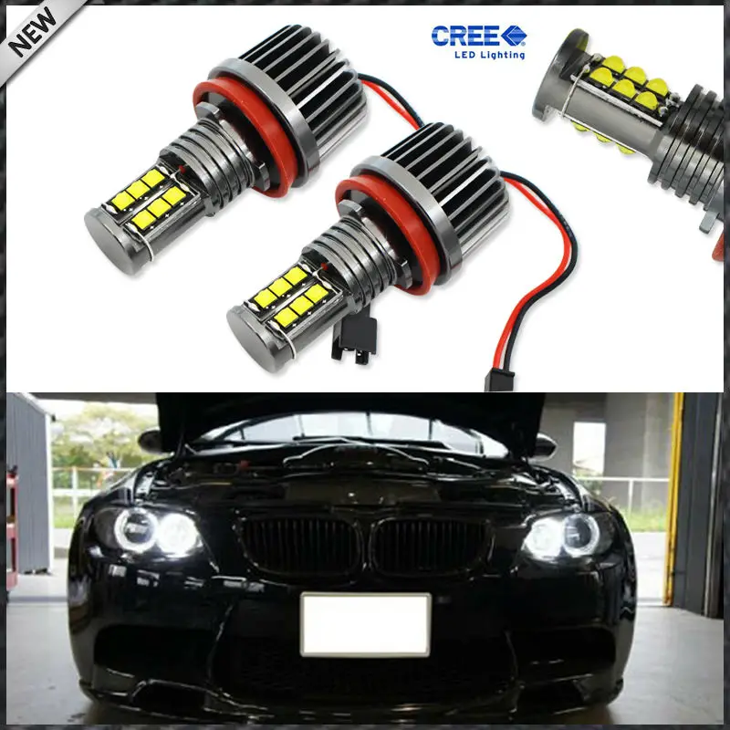 Белый светодиод CRE'E высокой мощности 120 Вт H8 2 шт. для BMW ангельские глаза
