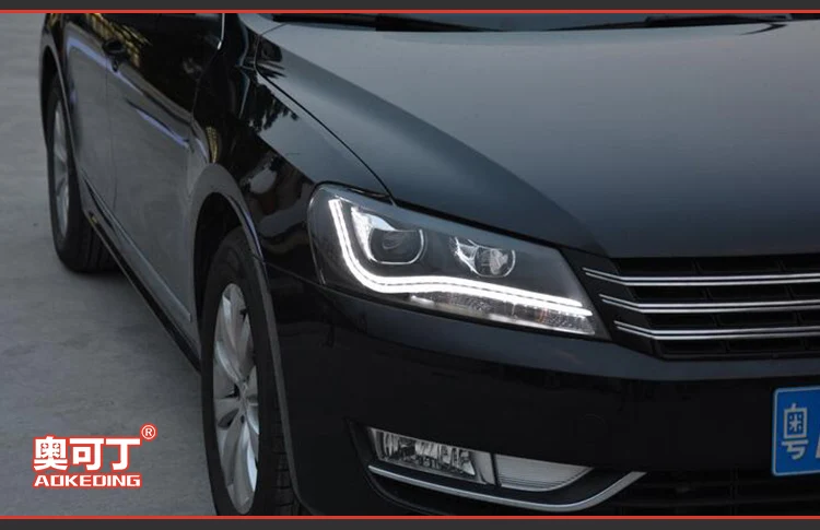 АКД тюнинг Автомобильные фары для VW Passat B7 США Версон светодиодные фары DRL Противотуманные Фары биксенон интенсивность пучка Противотуманные фары ангельские глазки авто