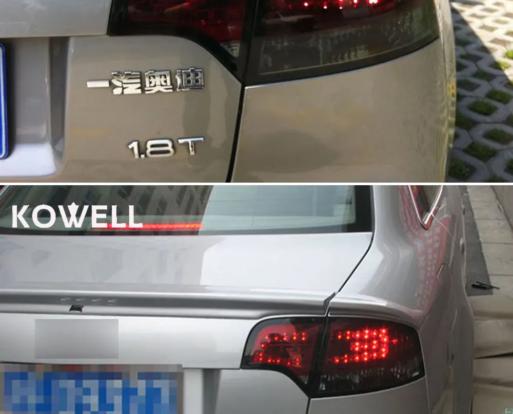 KOWELL автомобильный Стайлинг для AUDI A4L задних сигнальных огней, 2005-2008 для A4L светодиодный задний фонарь DRL+ тормоз+ Парк+ сигнал светодиодный свет
