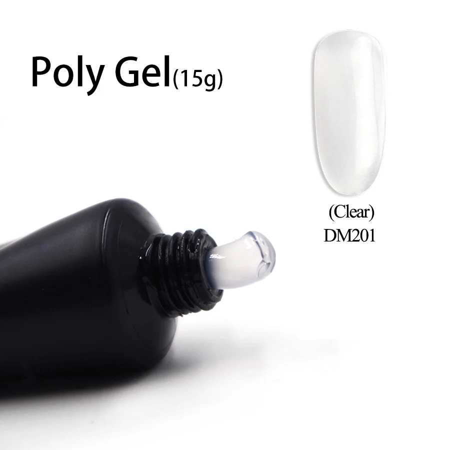15 г прозрачная гель поли жесткий крепкая акриловая УФ конструирующий лак с