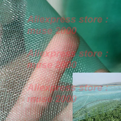 2 метра ширина/M Сгущает 40 сетки полиэтиленовой чистый зеленый сельского